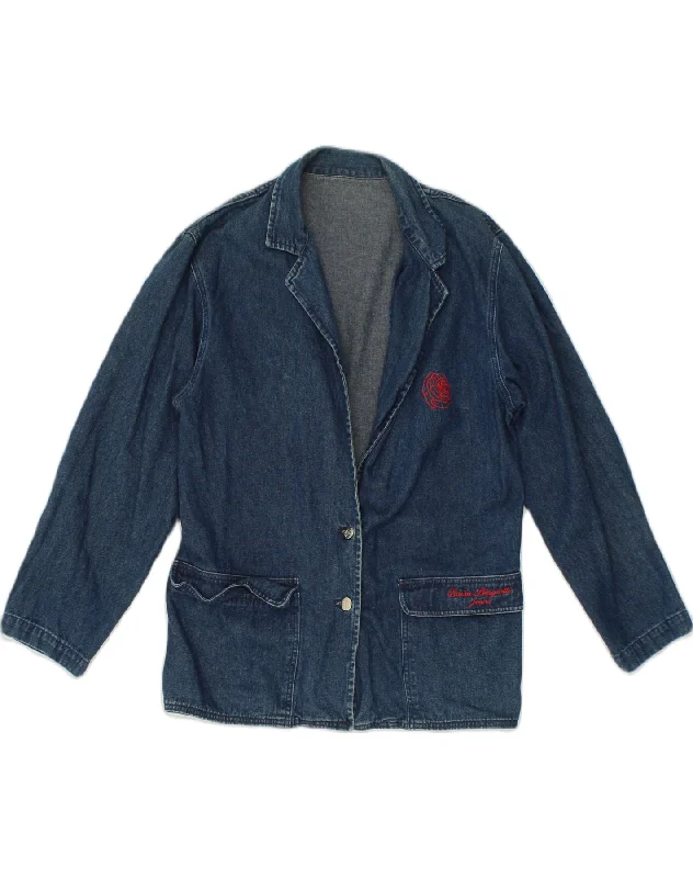 Women's Clothing Brands LAURA BIAGIOTTI Womens 2 Button Denim Blazer Jacket UK 12 Medium Blue Women's Clothing Brands LAURA BIAGIOTTI Womens 2 Button Denim Blazer Jacket UK 12 Medium Blue