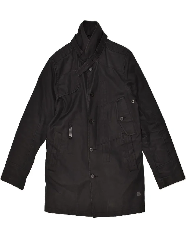 Women's Trendy Clothes G-STAR Womens Overcoat UK 16 Large Black Cotton