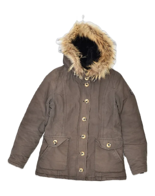 Feminine Dresses for Women in Bold Prints REFRIGUE Womens Hooded Parka Jacket UK 10 Small Brown Cotton Feminine Dresses for Women in Bold Prints REFRIGUE Womens Hooded Parka Jacket UK 10 Small Brown Cotton