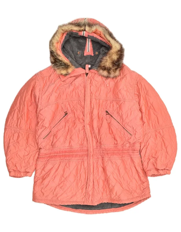 Affordable Fashion for Women VINTAGE Womens Oversized Hooded Windbreaker Coat US 2 XS Pink Nylon Affordable Fashion for Women VINTAGE Womens Oversized Hooded Windbreaker Coat US 2 XS Pink Nylon