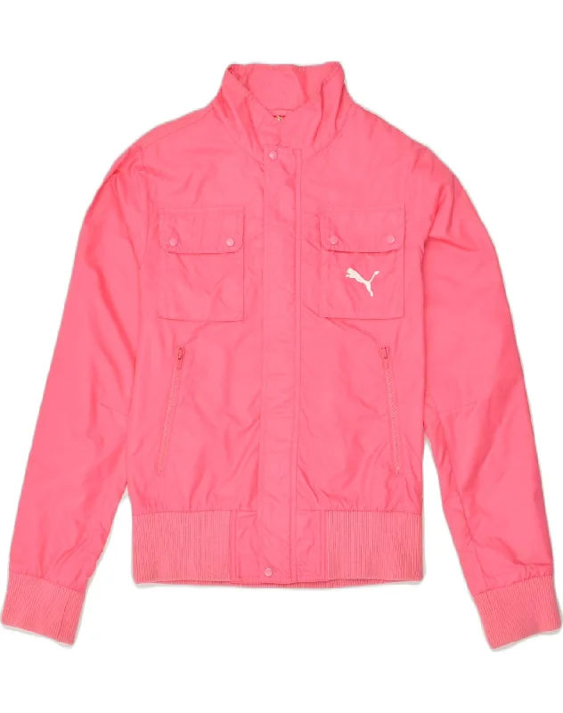Women's Outdoor Attire PUMA Womens Bomber Jacket UK 10 Small Pink