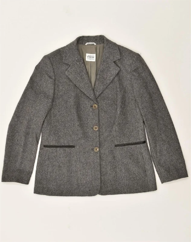 Holiday Gift Guide Sale GIANFRANCO FERRE Womens 3 Button Blazer Jacket UK 14 Large Grey Holiday Gift Guide Sale GIANFRANCO FERRE Womens 3 Button Blazer Jacket UK 14 Large Grey
