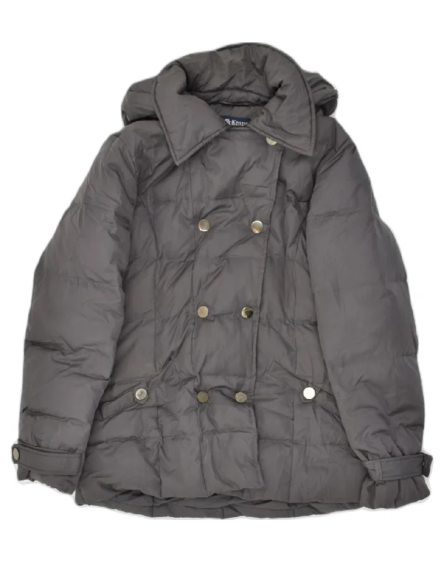 Casual Outfit For Women VINTAGE Womens Hooded Padded Jacket UK 18 XL Grey Polyester