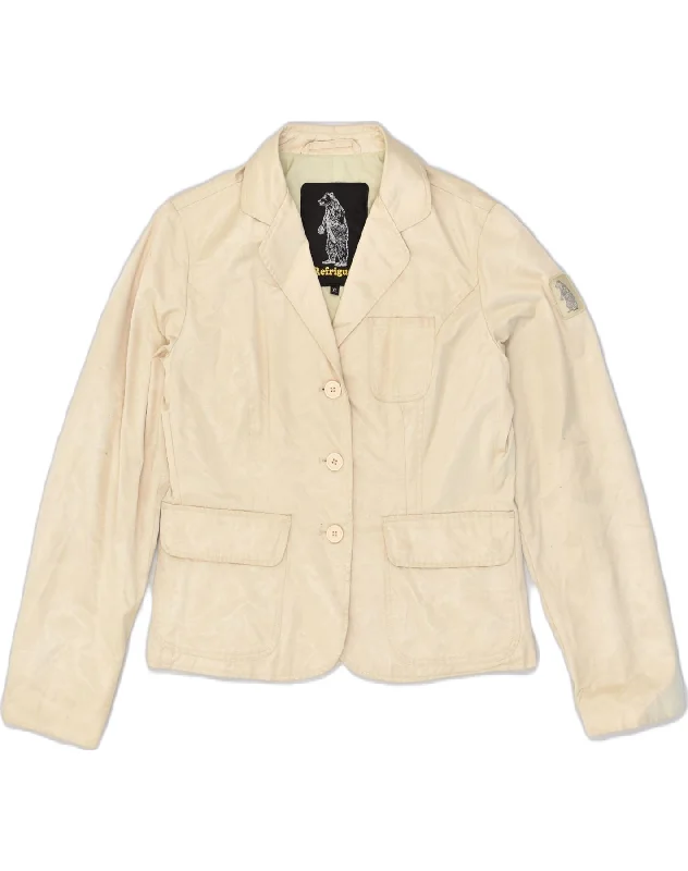 Women's Versatile Apparel REFRIGUE Womens 3 Button Blazer Jacket UK 18 XL Beige Polyester Women's Versatile Apparel REFRIGUE Womens 3 Button Blazer Jacket UK 18 XL Beige Polyester