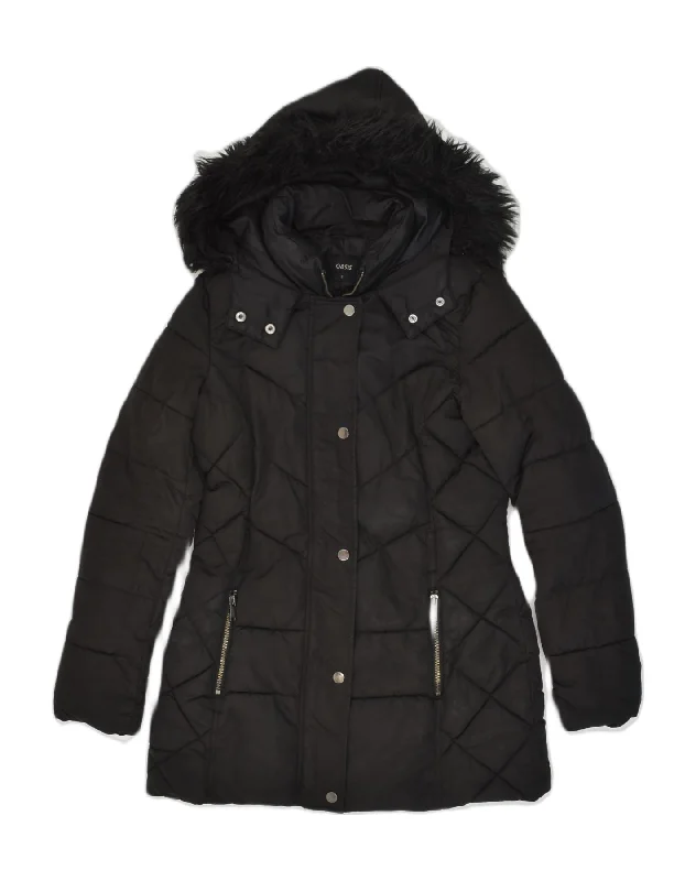 Charming Women's Clothes For Special Events OASIS Womens Hooded Padded Jacket UK 8 Small Black Polyester Charming Women's Clothes For Special Events OASIS Womens Hooded Padded Jacket UK 8 Small Black Polyester