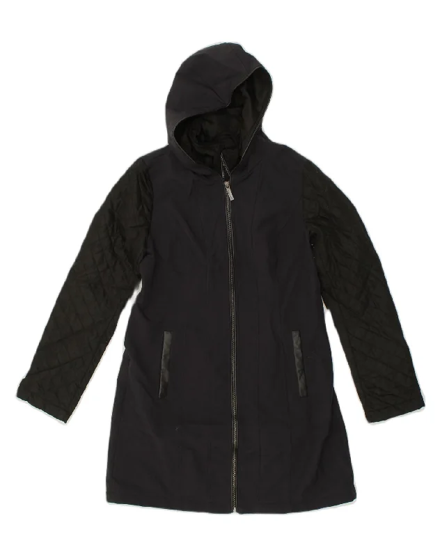 Women's Clothing Brands MICHAEL KORS Womens Hooded Overcoat UK 10 Small Black Colourblock Women's Clothing Brands MICHAEL KORS Womens Hooded Overcoat UK 10 Small Black Colourblock
