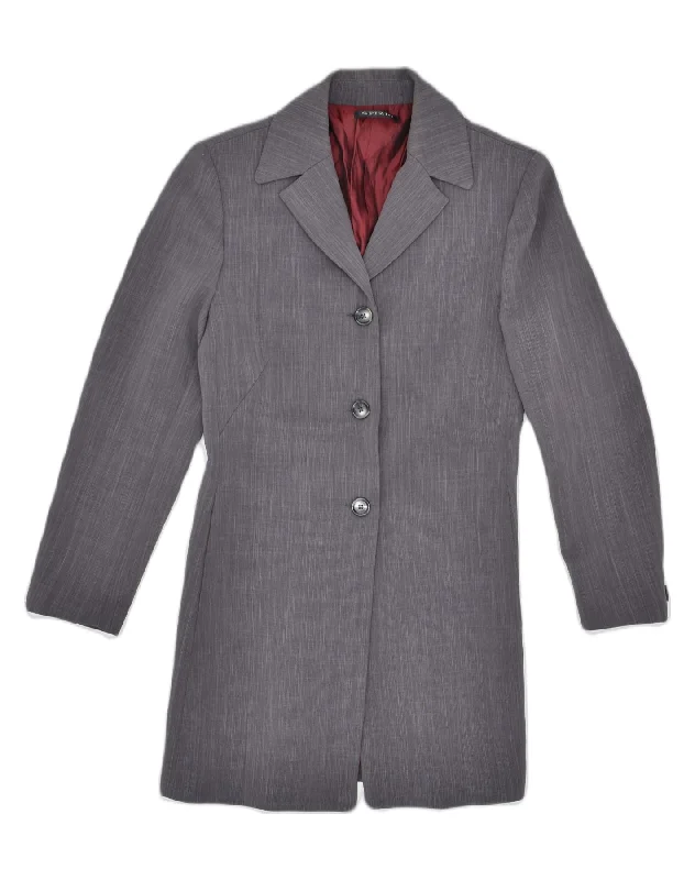 Women's Clothes For Outdoor Events SFIZIO Womens Longline 3 Button Blazer Jacket UK 8 Small Grey Polyester Women's Clothes For Outdoor Events SFIZIO Womens Longline 3 Button Blazer Jacket UK 8 Small Grey Polyester