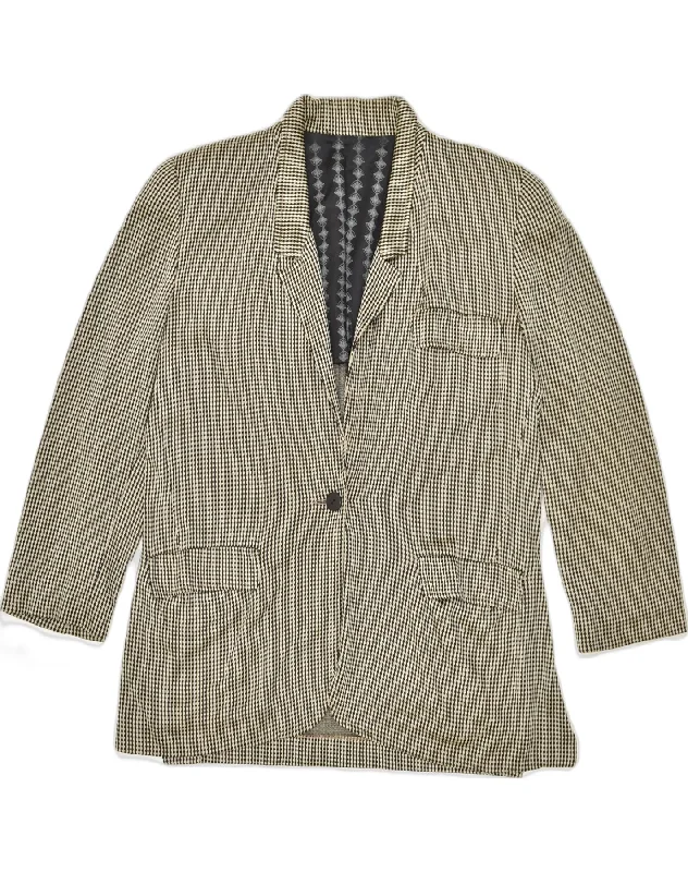 Women's Clothes for All-Day Comfort and Style VINTAGE Womens 1 Button Blazer Jacket UK 22 3XL Beige Check Cotton Women's Clothes for All-Day Comfort and Style VINTAGE Womens 1 Button Blazer Jacket UK 22 3XL Beige Check Cotton