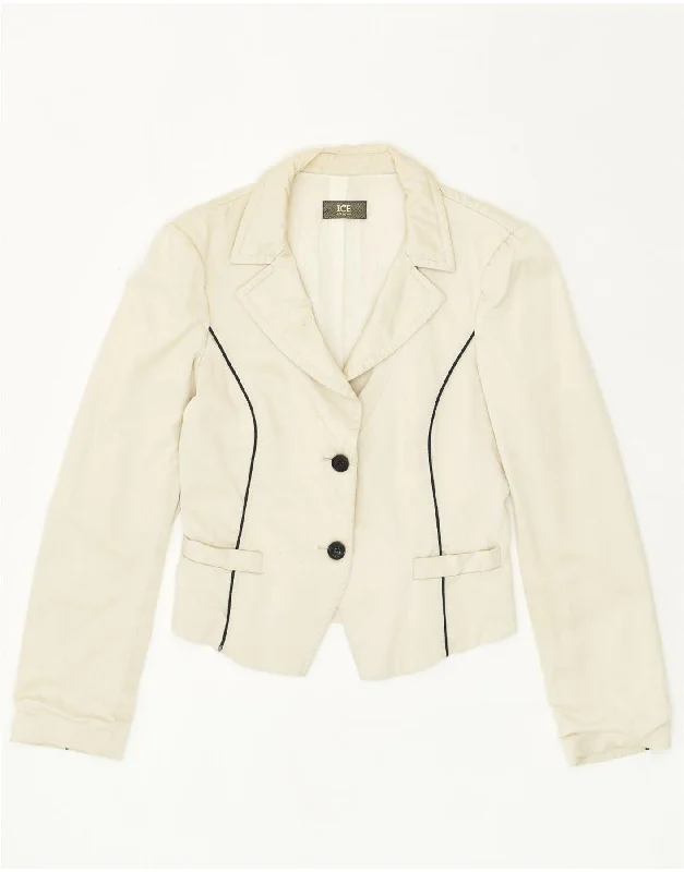 Casual Clothing for Women ICEBERG Womens 2 Button Blazer Jacket IT 42 Medium White Cotton Casual Clothing for Women ICEBERG Womens 2 Button Blazer Jacket IT 42 Medium White Cotton