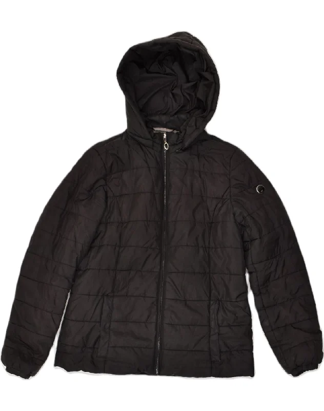 Women's Outerwear Apparel CHAMPION Womens Hooded Padded Jacket EU 46 XL Black Polyester Women's Outerwear Apparel CHAMPION Womens Hooded Padded Jacket EU 46 XL Black Polyester