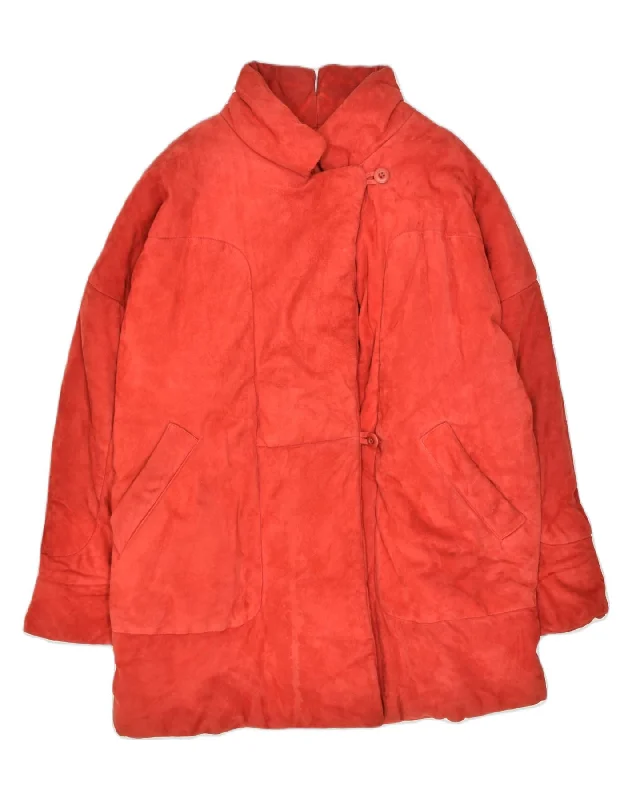 Stylish Women's Clothes for Work and Play VINTAGE Womens Oversized Overcoat EU 44 XL Red Acetate Stylish Women's Clothes for Work and Play VINTAGE Womens Oversized Overcoat EU 44 XL Red Acetate