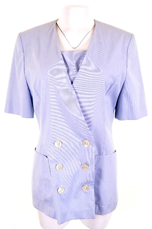 Timeless Women's Fashion Styles AQUASCUTUM Womens Double Breasted Blazer Jacket Short Sleeve Large Blue Timeless Women's Fashion Styles AQUASCUTUM Womens Double Breasted Blazer Jacket Short Sleeve Large Blue