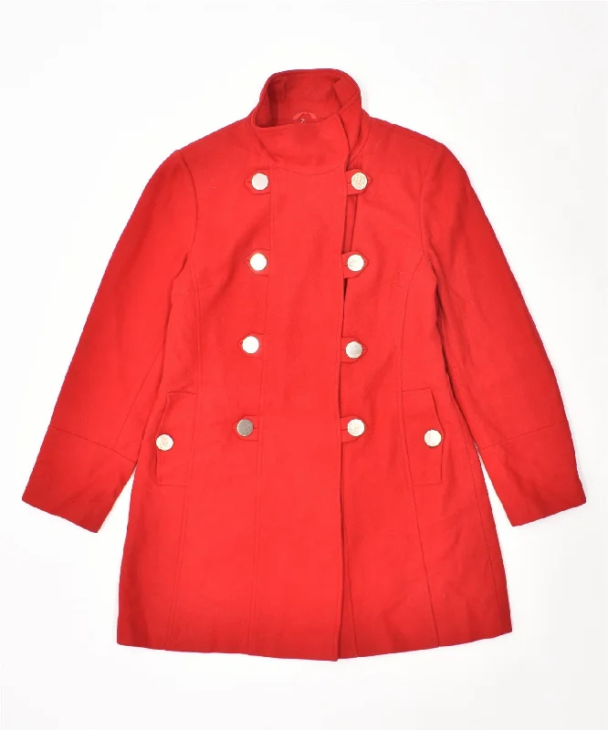 Women's Clothing Boutique OASIS Womens Double Breasted Coat UK 16 Large Red