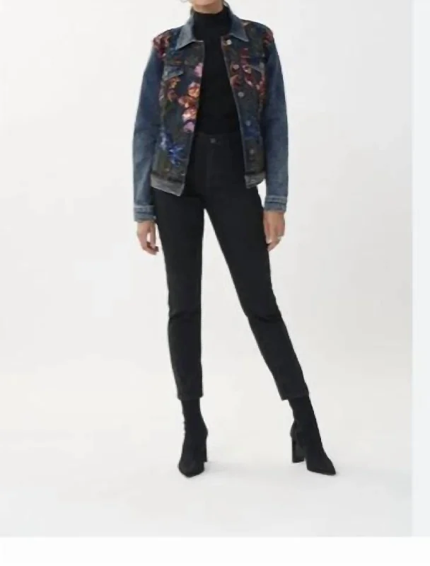 Chic Women's Clothing for Date Nights Sparkle Jean Jacket In Multi
