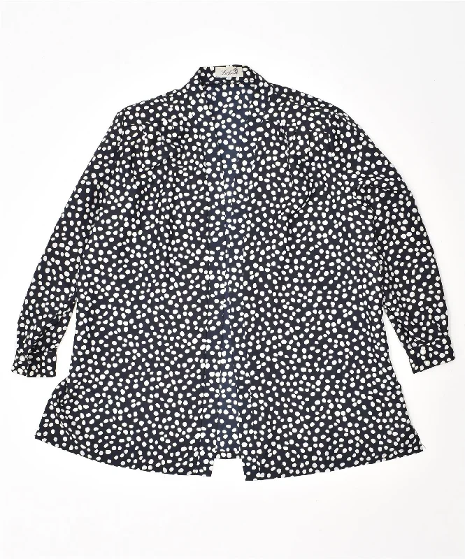 Outfits For Girls LA FEMME Womens Oversized Blazer Jacket UK 16 Large Navy Blue Spotted Outfits For Girls LA FEMME Womens Oversized Blazer Jacket UK 16 Large Navy Blue Spotted