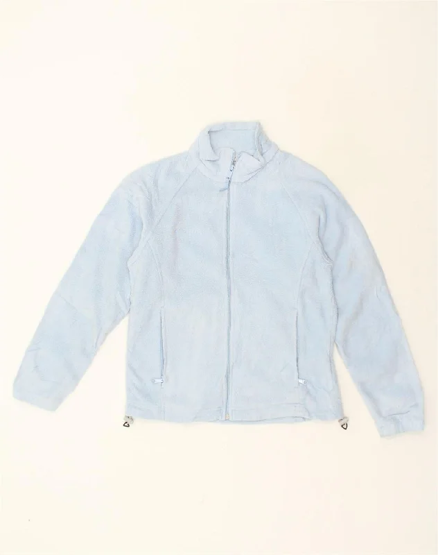 Stylish Women's Attire COLUMBIA Womens Fleece Jacket UK 12 Medium Blue Polyester