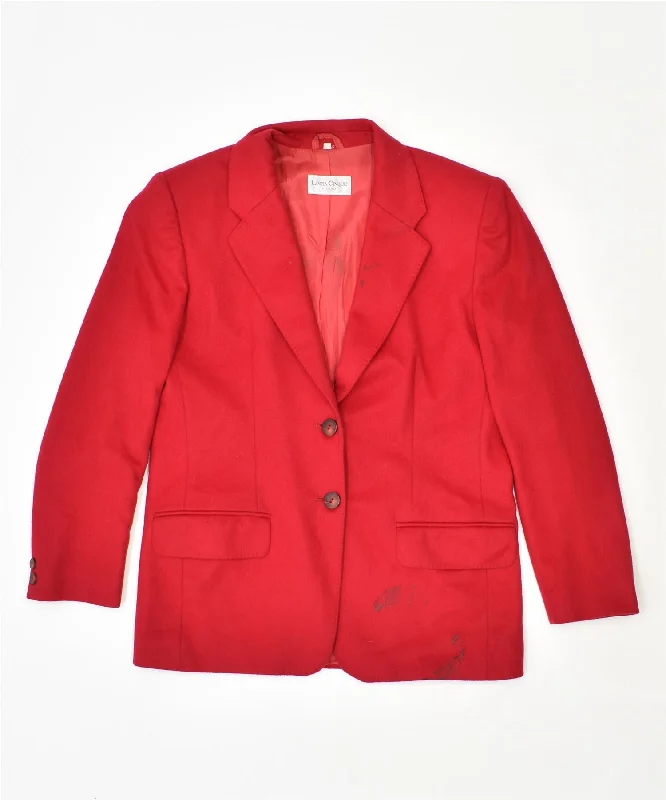Versatile Women's Fashion LINEA CINQUE Womens 2 Button Blazer Jacket UK 14 Large Red Vintage Versatile Women's Fashion LINEA CINQUE Womens 2 Button Blazer Jacket UK 14 Large Red Vintage