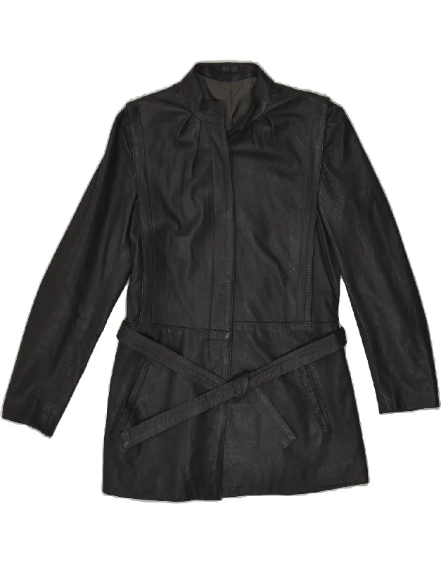 Casual Clothing for Women VINTAGE Womens Leather Jacket IT 44 Medium Grey