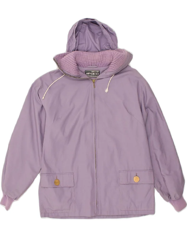 Casual Dresses for Women VINTAGE Womens Hooded Utility Jacket UK 18 XL Purple