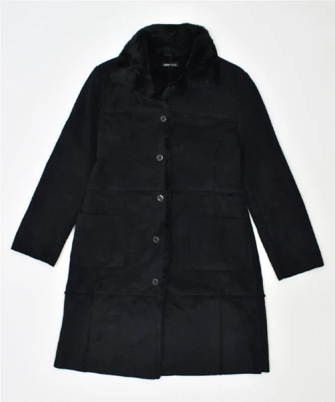 Women's Trendy Attire OLIVER Womens Overcoat UK 14 Large Black Vintage