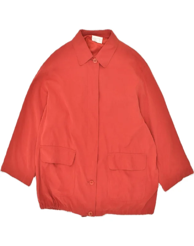 Elegant Women's Fashion VINTAGE Womens Overcoat UK 22 XL Red Polyester