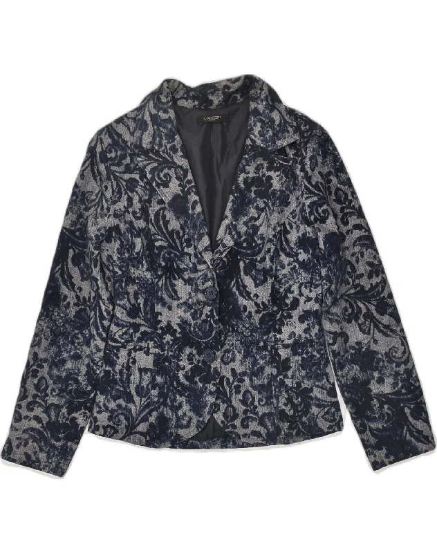 Boutique Dress Online VINTAGE Womens 2 Button Blazer Jacket IT 46 Large Grey Floral Cotton Boutique Dress Online VINTAGE Womens 2 Button Blazer Jacket IT 46 Large Grey Floral Cotton
