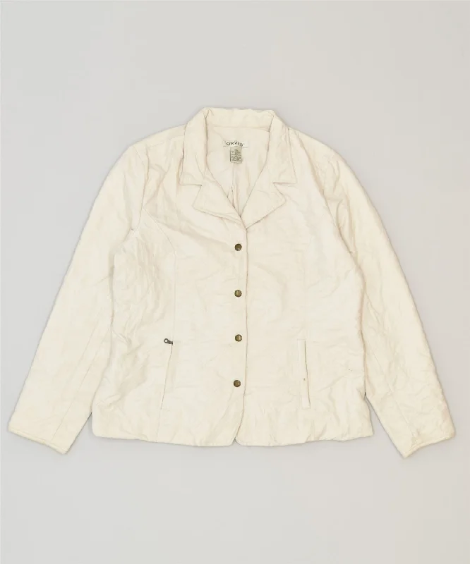 Modern Women's Clothes ORVIS Womens Quilted Jacket UK 16 Large Off White Polyester Classic Modern Women's Clothes ORVIS Womens Quilted Jacket UK 16 Large Off White Polyester Classic
