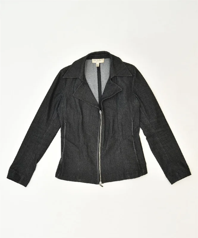 Modern Women's Apparel SPORTSTAFF Womens Denim Jacket UK 12 Medium Navy Blue Cotton