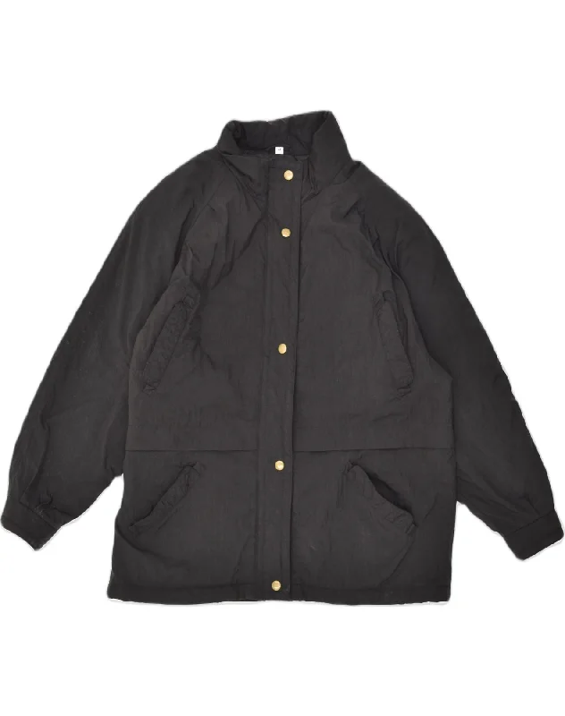 Women's Vintage-Inspired Clothing VINTAGE Womens Padded Jacket IT 44 Medium Black Polyamide Women's Vintage-Inspired Clothing VINTAGE Womens Padded Jacket IT 44 Medium Black Polyamide