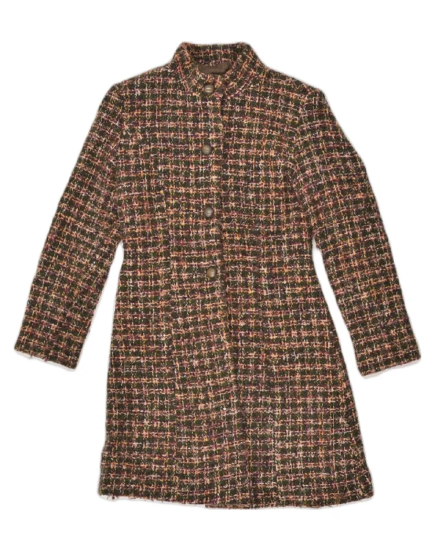 Comfortable Women's Apparel VINTAGE Womens Overcoat IT 42 Medium Beige Viscose