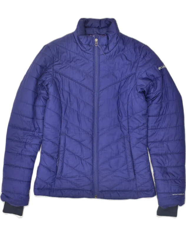 Holiday Discount COLUMBIA Womens Padded Jacket UK 6 XS Blue Polyester