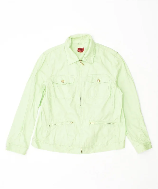 Women's Clothing Sets CHAPS Womens Bomber Jacket UK 18 XL Green Cotton