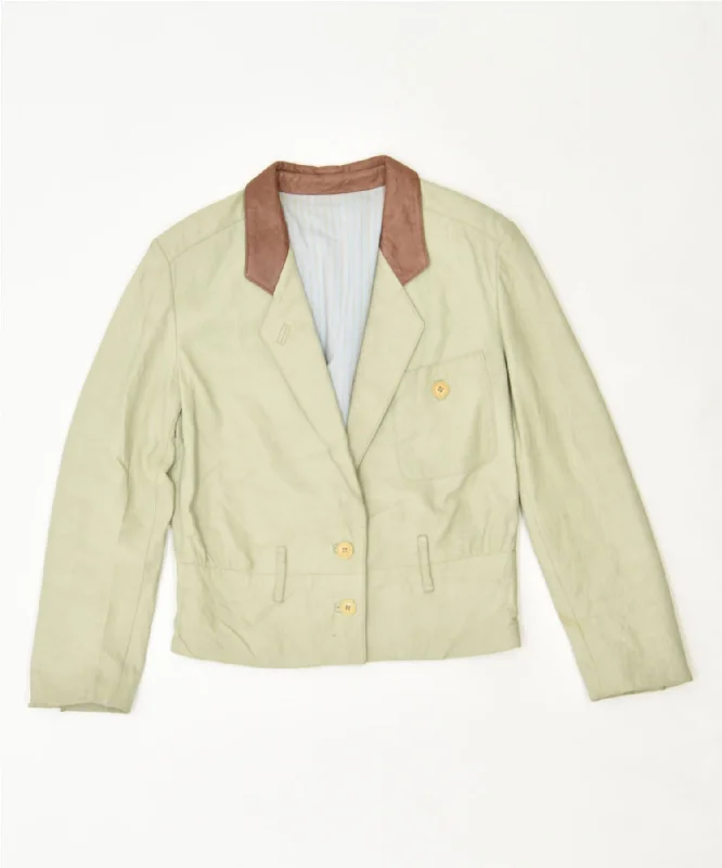 Bold and Elegant Women's Fashion VINTAGE Womens 2 Button Blazer Jacket UK 12 Medium Beige Bold and Elegant Women's Fashion VINTAGE Womens 2 Button Blazer Jacket UK 12 Medium Beige