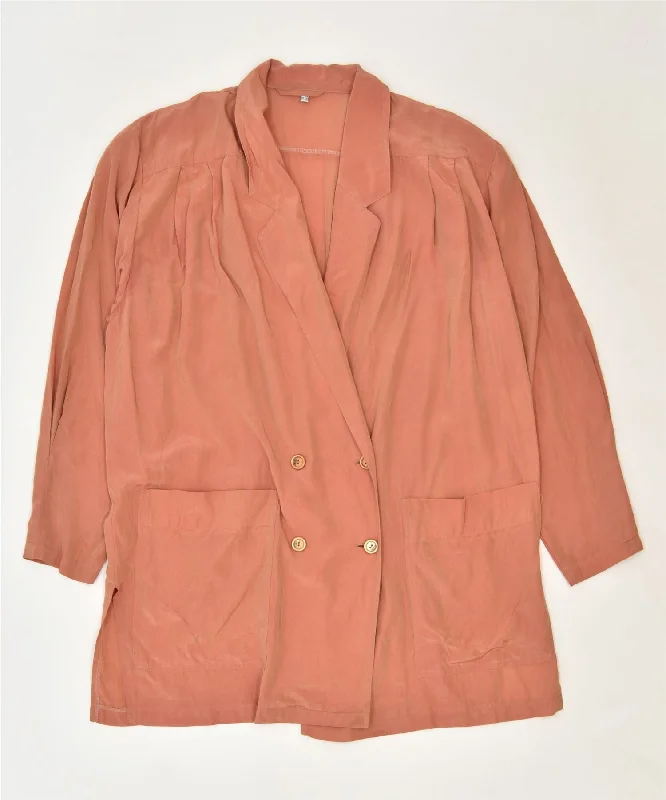 Women's Contemporary Apparel VINTAGE Womens Double Breasted Blazer Jacket UK 16 Large Orange Classic Women's Contemporary Apparel VINTAGE Womens Double Breasted Blazer Jacket UK 16 Large Orange Classic