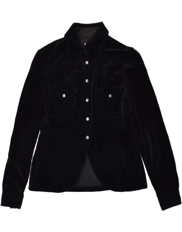 Preppy Style ALBERTA FERRETTI Womens 5 Button Blazer Jacket UK 14 Large Black Cotton Preppy Style ALBERTA FERRETTI Womens 5 Button Blazer Jacket UK 14 Large Black Cotton
