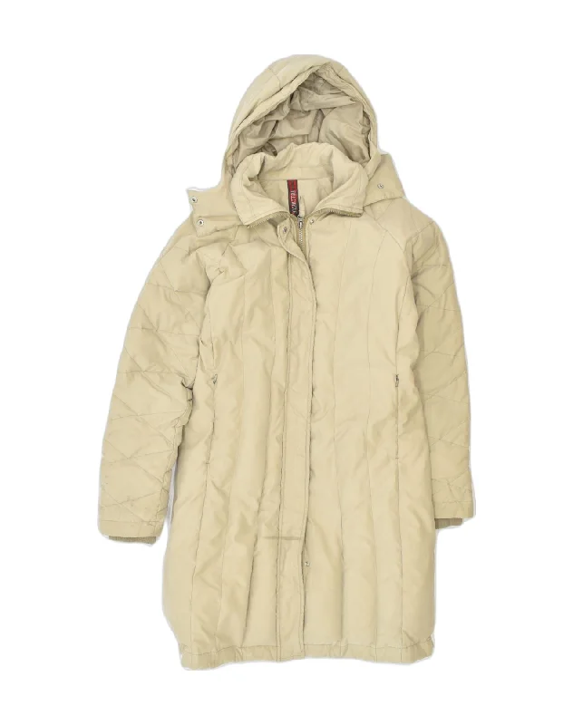 High Street Women's Fashion for Trendy Shoppers INVICTA Womens Hooded Windbreaker Coat UK 10 Small Beige Polyamide Winter High Street Women's Fashion for Trendy Shoppers INVICTA Womens Hooded Windbreaker Coat UK 10 Small Beige Polyamide Winter