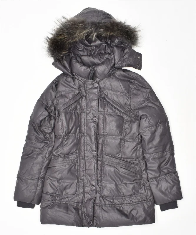 Women's Activewear Outfit BOMBOOGIE Womens Hooded Padded Coat Size 3 Medium Grey Polyester Women's Activewear Outfit BOMBOOGIE Womens Hooded Padded Coat Size 3 Medium Grey Polyester