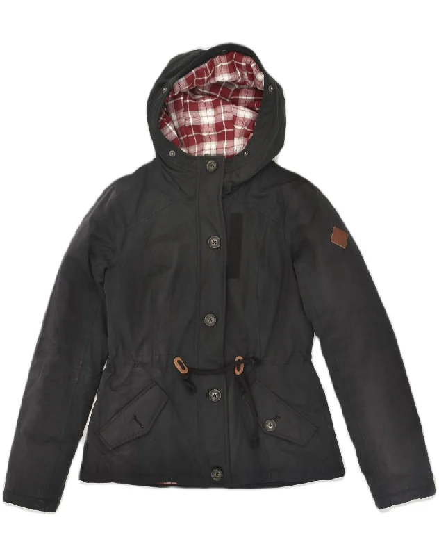 Women's Online Boutique HOLLISTER Womens California Hooded Parka Jacket UK 10 Small Black Women's Online Boutique HOLLISTER Womens California Hooded Parka Jacket UK 10 Small Black