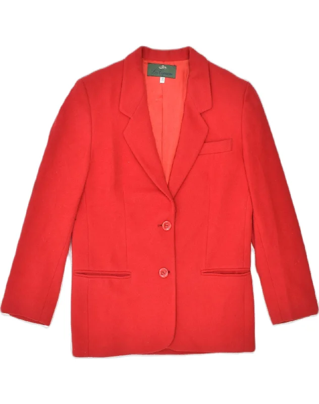 Affordable Women's Attire LES COPAINS Womens 2 Button Blazer Jacket IT 40 Small Red Wool Affordable Women's Attire LES COPAINS Womens 2 Button Blazer Jacket IT 40 Small Red Wool