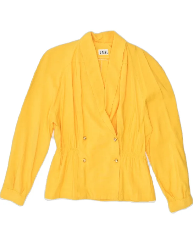 Chic Clothes For Women VINTAGE Womens Double Breasted Blazer Jacket UK 14 Large Yellow Chic Clothes For Women VINTAGE Womens Double Breasted Blazer Jacket UK 14 Large Yellow