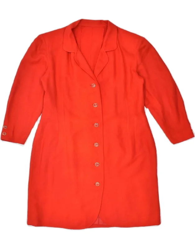 Women's Transitional Outfit VINTAGE Womens Longline 6 Button Blazer Jacket UK 16 Large Red Cotton Women's Transitional Outfit VINTAGE Womens Longline 6 Button Blazer Jacket UK 16 Large Red Cotton