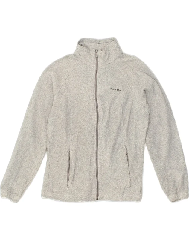 Luxury Women's Fashion COLUMBIA Womens Fleece Jacket UK 16 Large Grey Polyester