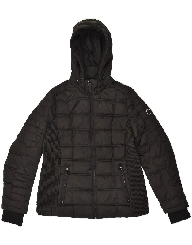 Modern Casual Clothing NAUTICA Womens Hooded Padded Jacket UK 16 Large Black Polyester Modern Casual Clothing NAUTICA Womens Hooded Padded Jacket UK 16 Large Black Polyester