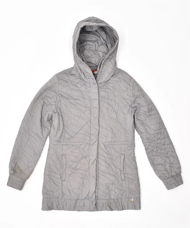 Women's Clothing For Outdoor Activities PUMA Womens Hooded Quilted Jacket UK 10 Small Grey Women's Clothing For Outdoor Activities PUMA Womens Hooded Quilted Jacket UK 10 Small Grey