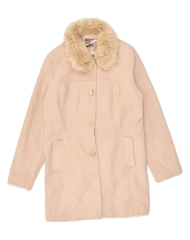 Charming Everyday Clothing For Women OASIS Womens Overcoat UK 18 XL Pink Viscose