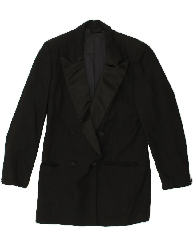 Women's Clothing For Work VINTAGE Womens Double Breasted Blazer Jacket UK 14 Large Black Wool Women's Clothing For Work VINTAGE Womens Double Breasted Blazer Jacket UK 14 Large Black Wool