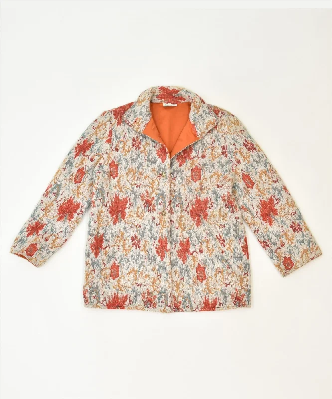 Women's Evening Wear Outfit TUTTI INSIEME Womens 3 Button Blazer Jacket IT 42 Medium Beige Floral Women's Evening Wear Outfit TUTTI INSIEME Womens 3 Button Blazer Jacket IT 42 Medium Beige Floral