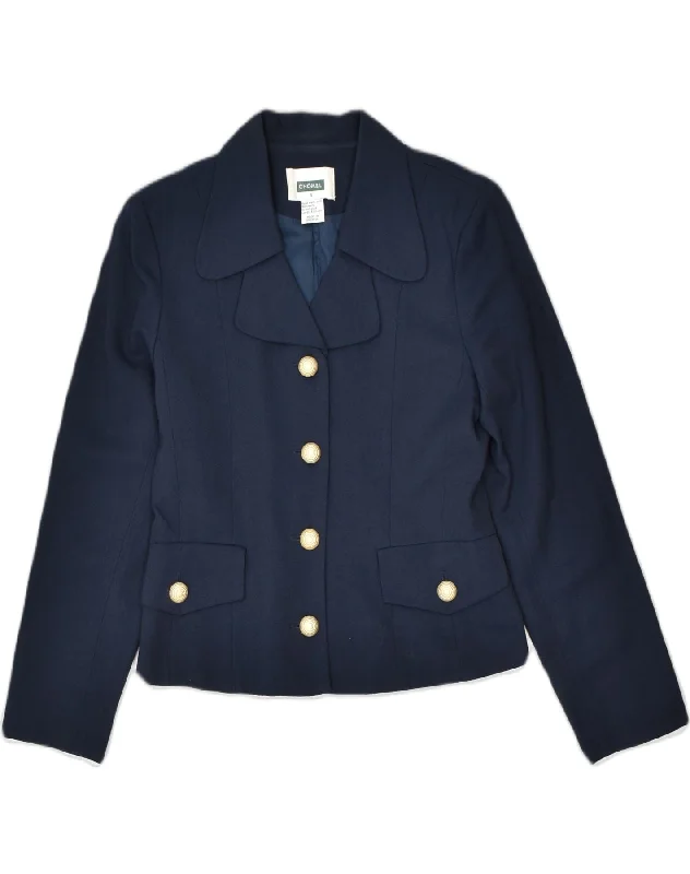Women's Seasonal Clothing VINTAGE Womens 4 Button Blazer Jacket US 4 Small Navy Blue Women's Seasonal Clothing VINTAGE Womens 4 Button Blazer Jacket US 4 Small Navy Blue