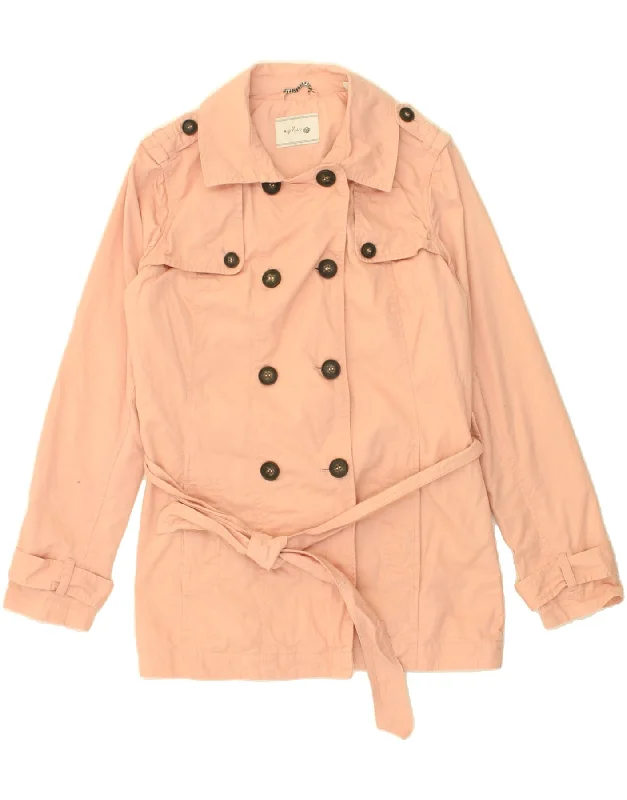 Bundle Offer VINTAGE Womens Trench Coat EU 38 Medium Pink Cotton