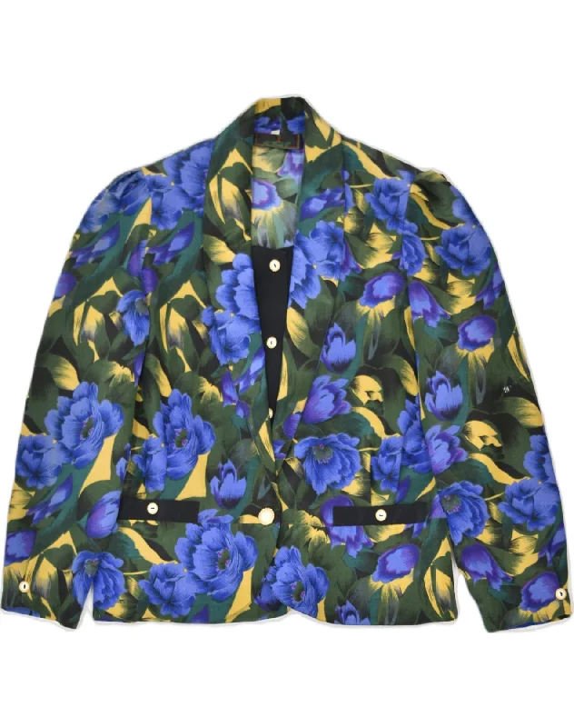 Women's Tops And Clothing VINTAGE Womens Oversized 1 Button Blazer Jacket UK 10 Small Multicoloured Women's Tops And Clothing VINTAGE Womens Oversized 1 Button Blazer Jacket UK 10 Small Multicoloured